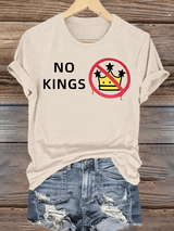 🔥Buy 3 Get 15% Off🔥Women's  NO KINGS Print T-Shirt
