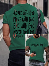Men'S Casual "I Have Prayed And Been Ready To Face Anything" Faith Short Sleeve T-Shirt