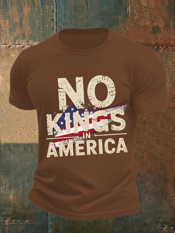 🔥Buy 3 Get 15% Off🔥Men's no kings in America print  T-Shirt