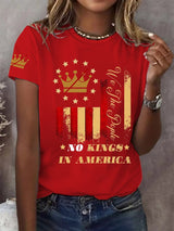🔥Buy 3 Get 15% Off🔥Women's No Kings Print T-shirt