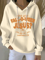 Women's Are You Fall-O-Ween Jesus Print Casual Sweatshirt
