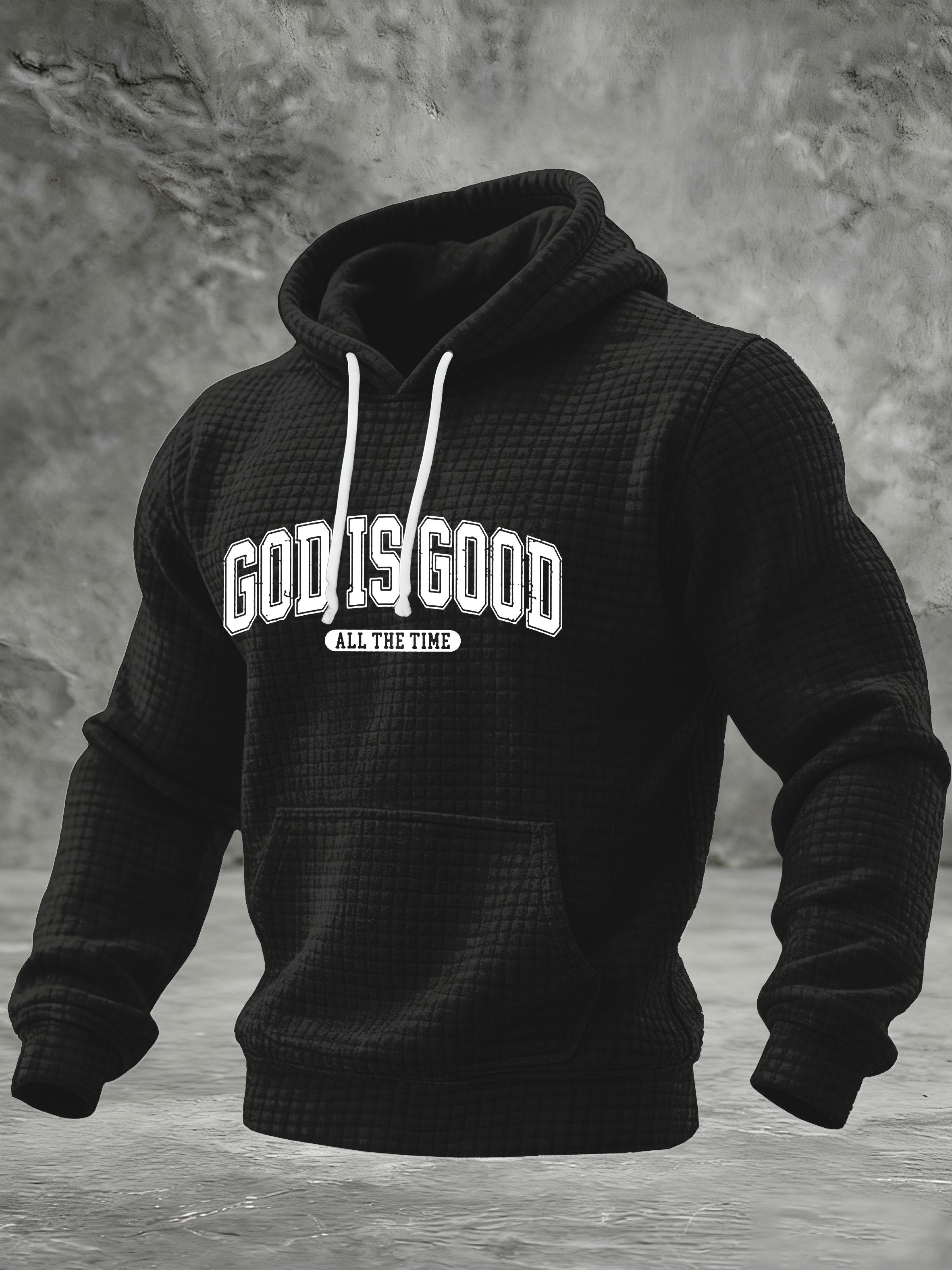 Men's Retro God Is Good All The Time Printed Hoodie