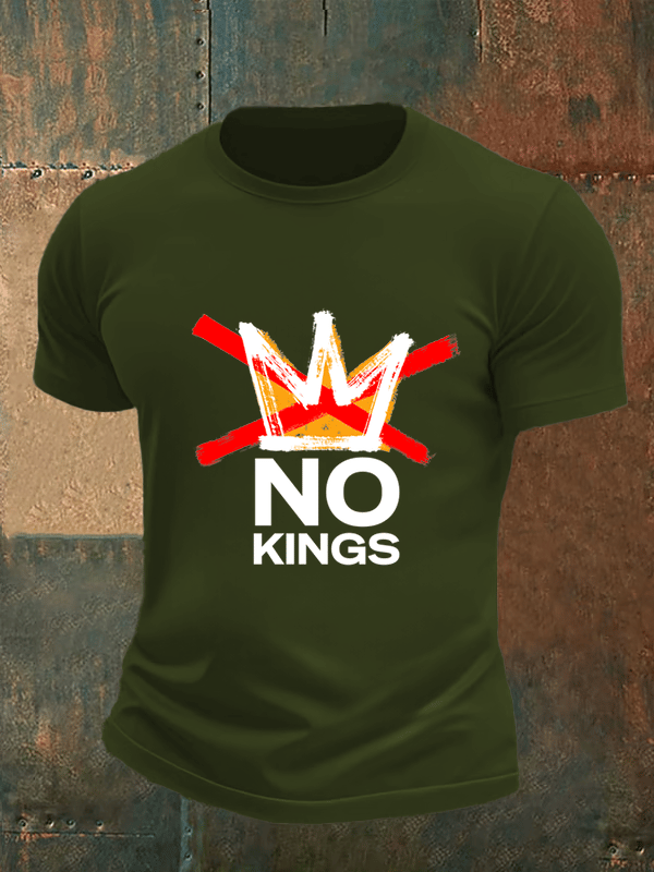 🔥Buy 3 Get 15% Off🔥Men's no kings in America print  T-Shirt