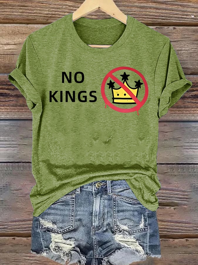 🔥Buy 3 Get 15% Off🔥Women's  NO KINGS Print T-Shirt