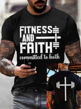 🔥Buy 3 Get 15% Off🔥Men's Faith Cross Printed Casual T-shirt