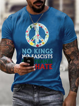 🔥Buy 3 Get 15% Off🔥Men's No Kings No Fascists Print T-Shirt