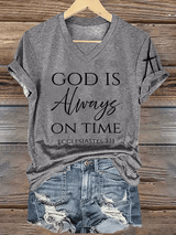 Women's God Is Always On Time T-Shirt