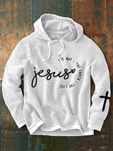 Men'S Jesus The Way The Truth The Life Print Long Sleeve Hoodie