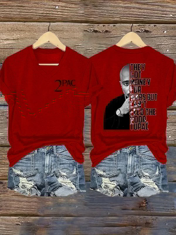 🔥Buy 3 Get 15% Off🔥Women's  2Pac Rapper Print T-Shirt