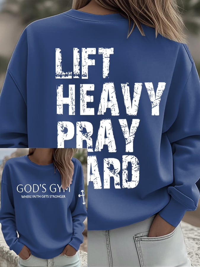 Women's  Gym Faith Print Sweatshirt