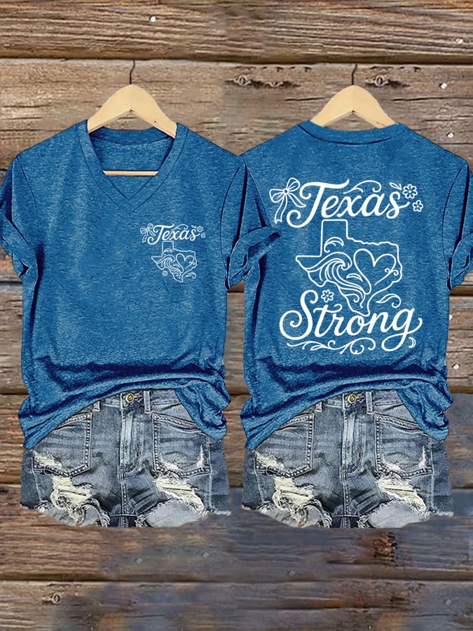 Women's Texas Hill Country Strong  Printed T-Shirts