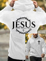 Men's Jesus The Way The Truth The Life Printed Casual Hoodie