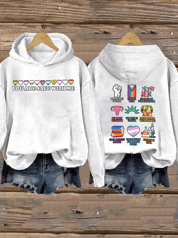 Women's  You are safe with me  Hoodie