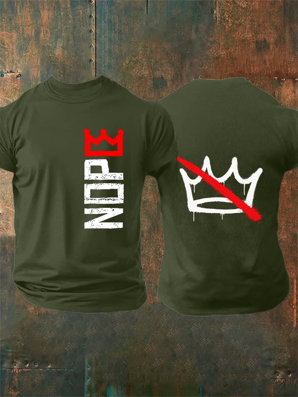🔥Buy 3 Get 15% Off🔥Men's Nope, No Kings In America Print T-shirt