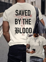 🔥Buy 3 Get 15% Off🔥Men's Retro Saved By The Blood Print T-Shirt