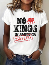 Women's No Kings Print T-Shirt