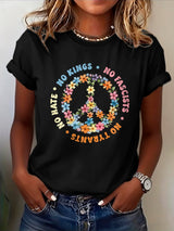 🔥Buy 3 Get 15% Off🔥Women's No Kings No Fascists Print T-Shirt