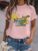 Women's  Life Gave Me Some Lemons, But My Jesus Turned Them Into Lemonade Faith  Print Shirt