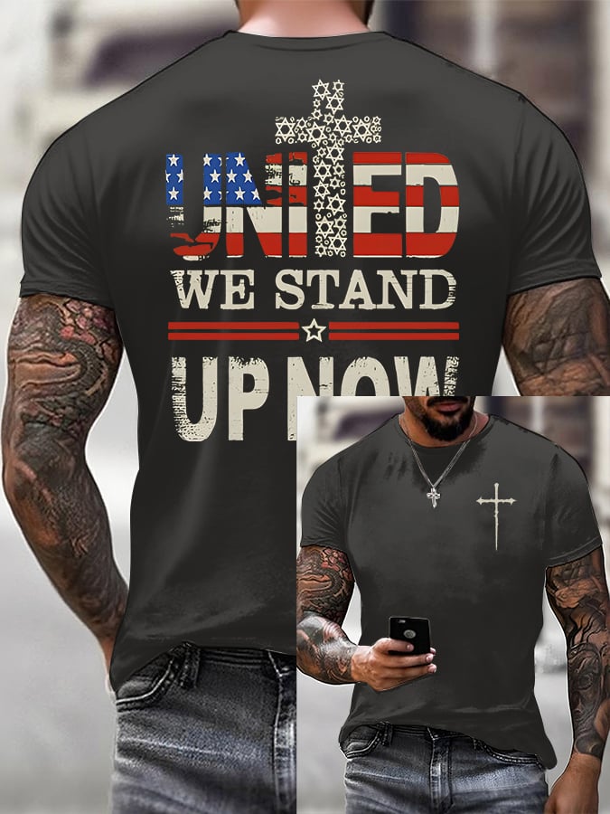 United In Solidarity, Patriotic Christian Print T-Shirt