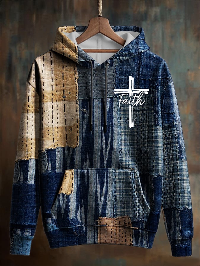 🔥Buy 3 Get 15% Off🔥Men's Faith Print Casual Hoodie